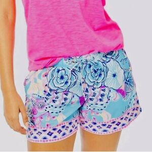 Lilly Pulitzer Katia 5" Short. Bali Blue, Once Upon a Tide, Medium